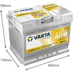 LA60 Varta Professional Dual Purpose AGM Leisure Battery 840 060 068